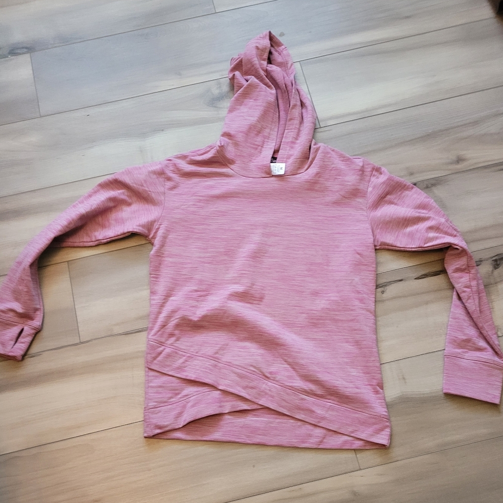 Crane Heathered Pink Hoodie